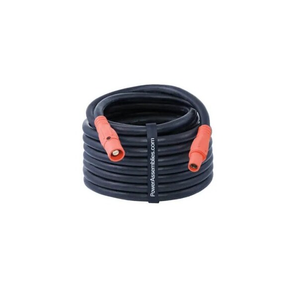 Extensión de Tipo W de 400A 4/0 AWG Serie 16 Macho a Hembra Camlock 25 pies, Naranja