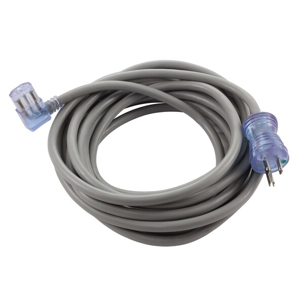 Cable de alimentación tipo hospitalario de grado médico de 15 amperios y 20 pies con conector IEC C13 en ángulo izquierdo - MD903
