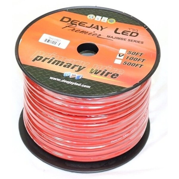 Cable de Alimentación para Amplificador de Coche Deejay Led de 100 Pies 4 AWG CCAW ROJO - TBH4100RED