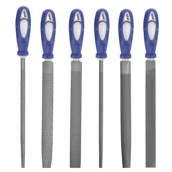 Westward Hand File Set, Bastard/Smooth, 8 In L, 6 Pc - 10Z755