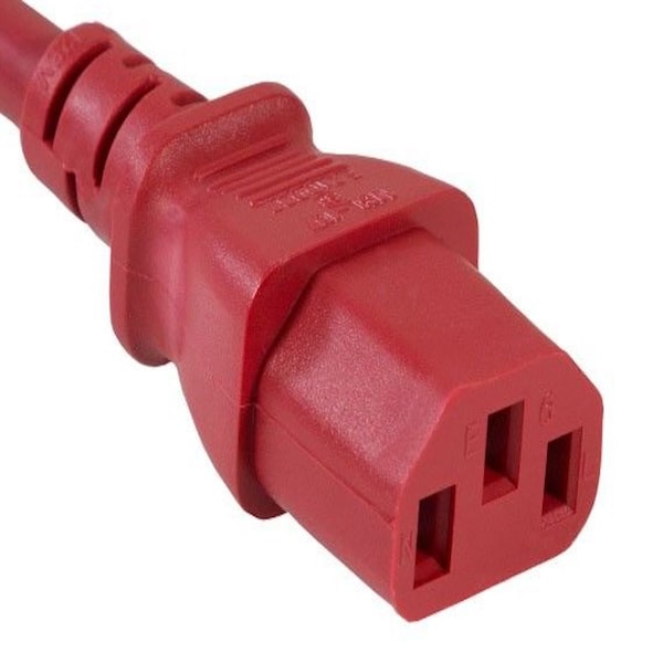 Cable de alimentación universal Sanoxy de 6 pies 18 AWG de IEC320 C13 a NEMA 5-15P, rojo