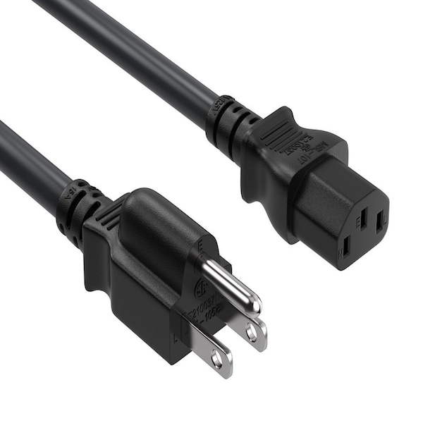 Cable de corriente universal Sanoxy de 25 pies 14 AWG IEC320 C13 a NEMA 5-15P - SNX-CBL-LDR-PW116-1225