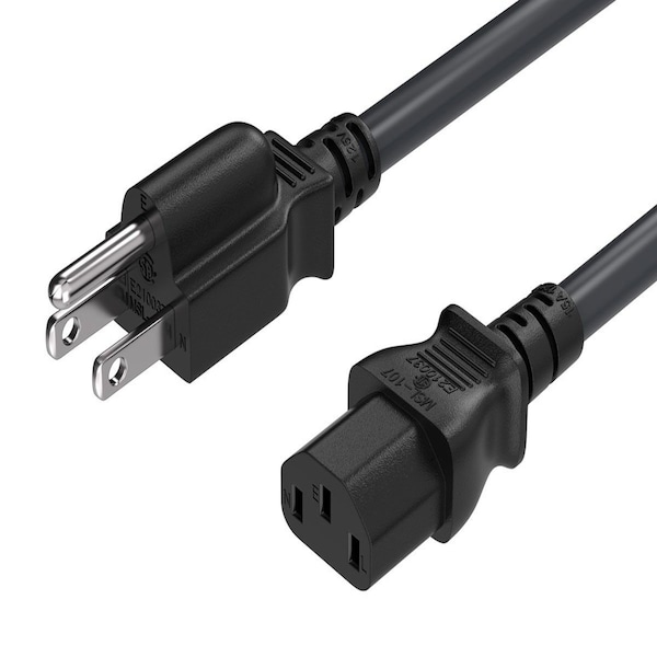 Cable de corriente universal Sanoxy de 25 pies 14 AWG IEC320 C13 a NEMA 5-15P - SNX-CBL-LDR-PW116-1225