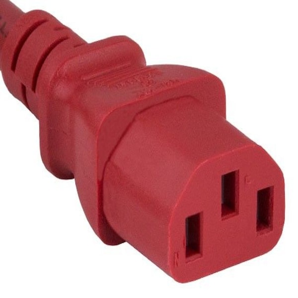 Cable de alimentación Sanoxy de 1.8 metros, 14 AWG, 15A 250V, de IEC320 C20 a IEC320 C13, color rojo