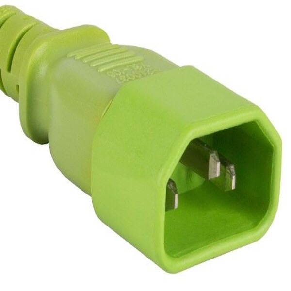 Cable de alimentación Sanoxy de 10 pies 14 AWG 15A 250V IEC320 C14 a IEC320 C19, verde