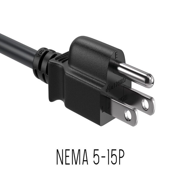 Sanoxy 2 PACK 15ft 18 AWG Cable de Alimentación Universal IEC320 C13 a NEMA 5-15P