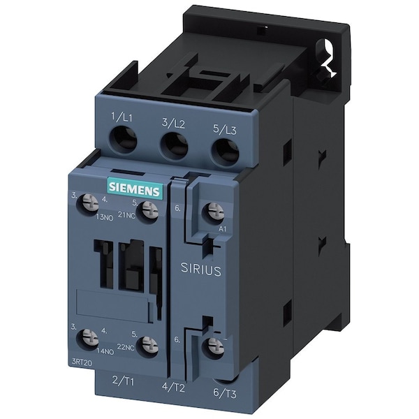 Contactador de potencia Siemens, 3 Polos, 110V CA, 17 A - 3RT20251AG20