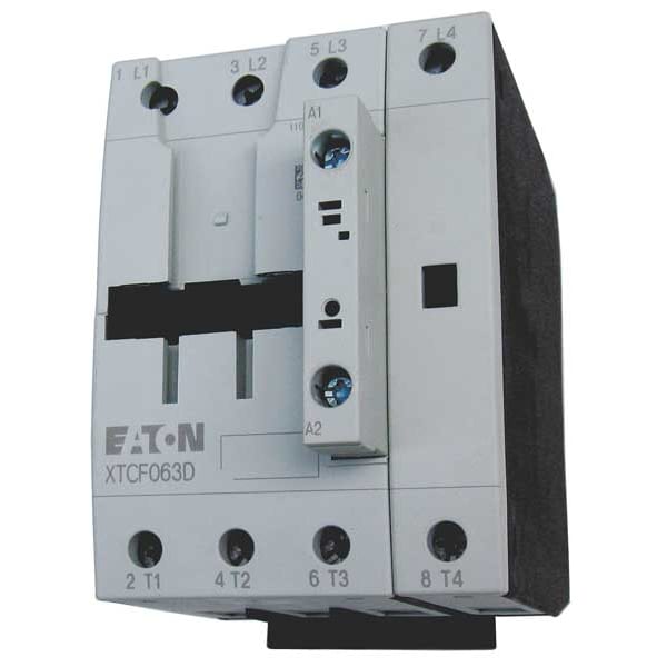 Contactador magnético IEC de Eaton, 4 polos, 120 V CA, 50 A, Reversión: No - XTCF080D00A