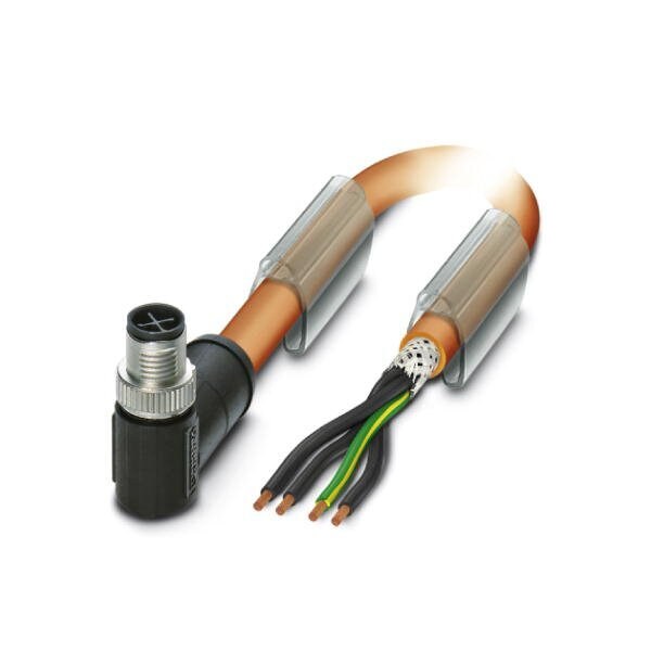 Conector de alimentación SAC-4P-M12MRS/ 5 0-PUR PE SH de Phoenix Contact - 1424110