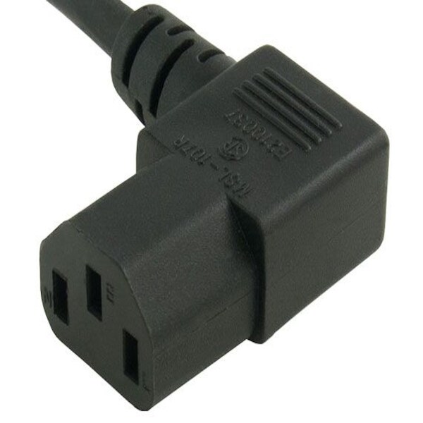 Paquete de 2 cables de corriente universales de ángulo recto de 10 pies NEMA 5-15P a IEC320 C13R - SNX-CBL-LDR-PW106-1210