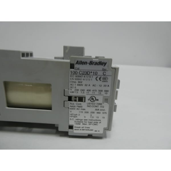 Contactador AC de 24V-DC 30A AMP 15HP Allen Bradley - 100-C23DJ10