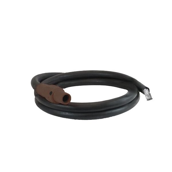 Cable en T Tipo W de 400A 4/0 AWG Serie 16, Hembra de Camlock a Estañado 10 pies, Marrón