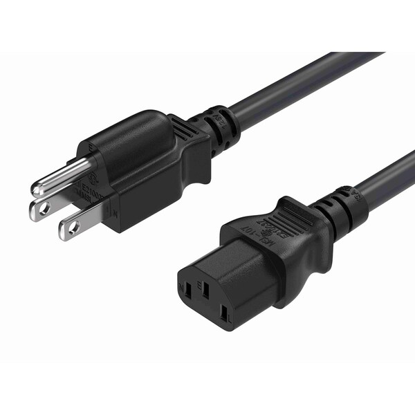 Cable de corriente universal Sanoxy de 10 pies, 16 AWG, de IEC320 C13 a NEMA 5-15P - SNX-CBL-LDR-PW115-1210