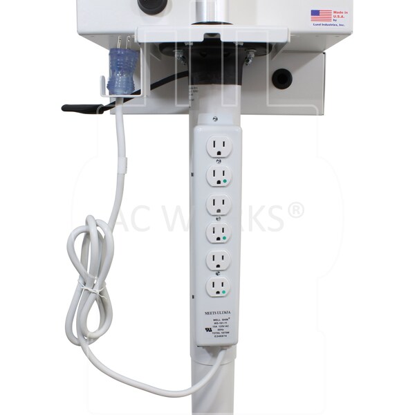 Regleta de corriente de grado médico/hospitalario de 15 ft 15A 14/3 con 6 salidas - MD204-15