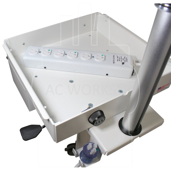 Regleta de corriente de grado médico/hospitalario de 15 ft 15A 14/3 con 6 salidas - MD204-15
