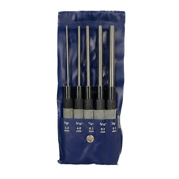 Hhip Machinists' Bench Block & 5 Piece Extra-Long Drive Pin Punch Set - 9999-0048
