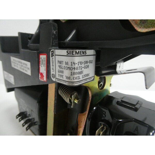 Siemens TYPE 700 125V-DC 600V-DC 1000A AMP CONTACTOR DE CC - 14-193-100-582