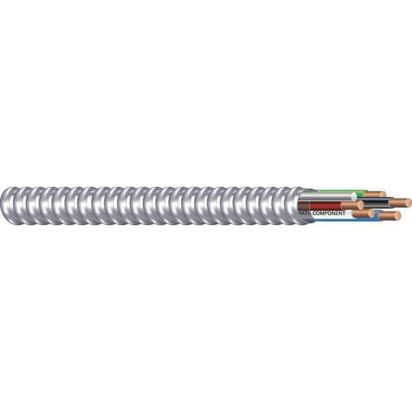 Cable de Edificio con Armadura Metálica Southwire, MC, 14 AWG, 4C con Tierra C, Plata, Aluminio, Sólido, 600V AC, 250 ft - 68718601