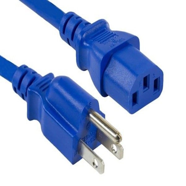 Cable de alimentación universal Sanoxy 4ft 18 AWG IEC320 C13 a NEMA 5-15P, Azul