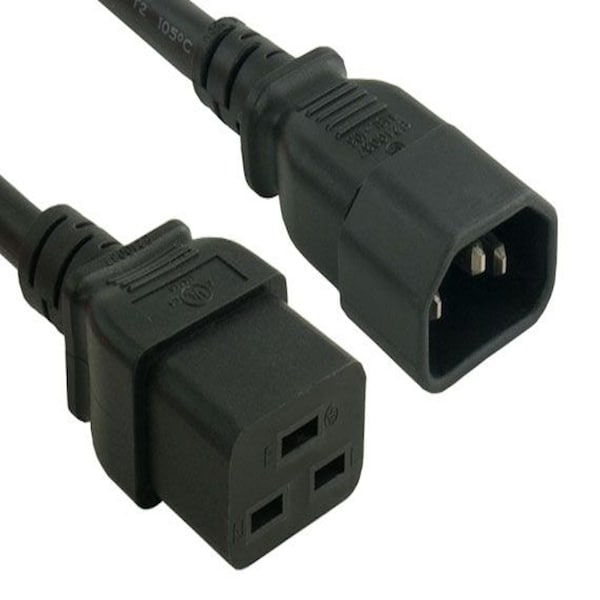 Cable de corriente resistente de 6 pies 14 AWG 15A 250V de Sanoxy - IEC320 C14 a IEC320 C19
