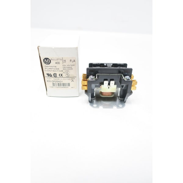 Allen Bradley CONTACTOR DE PROPÓSITO DEFINIDO 120V-AC 25A AMP - 400-DP25ND1