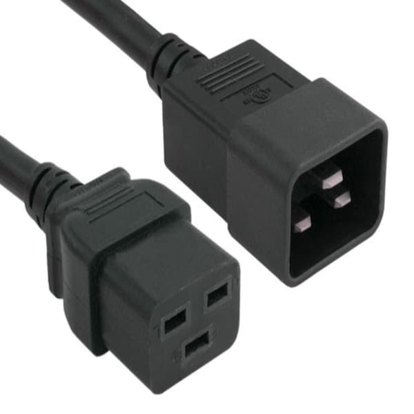 Cable de alimentación Sanoxy de 2 pies 14 AWG 15A 250V IEC320 C20 a IEC320 C19 - SNX-CBL-LDR-PW122-1202