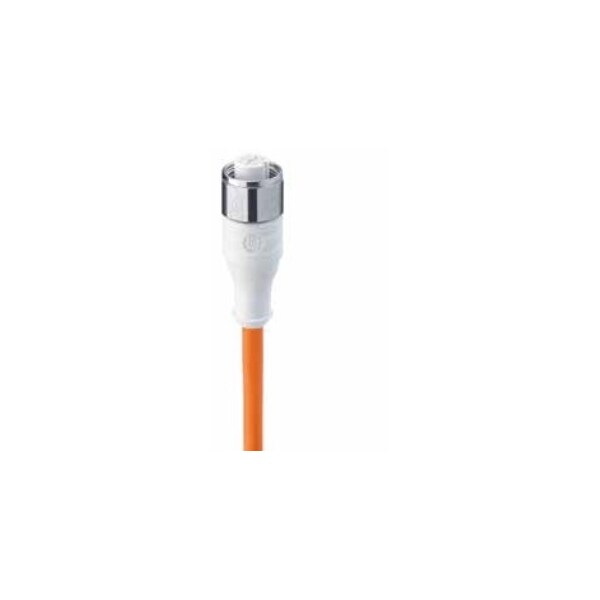 Cableado de Extremo Único M12 Hembra, Recto de 5 Polos, Cubierta de TPE Naranja - Lumberg Automation 594446