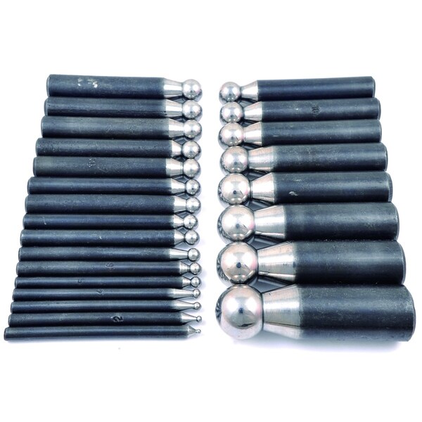 H & H Industrial Products 24 Piece Dapping, Doming, Forming Block & Punch Set - 8606-3406