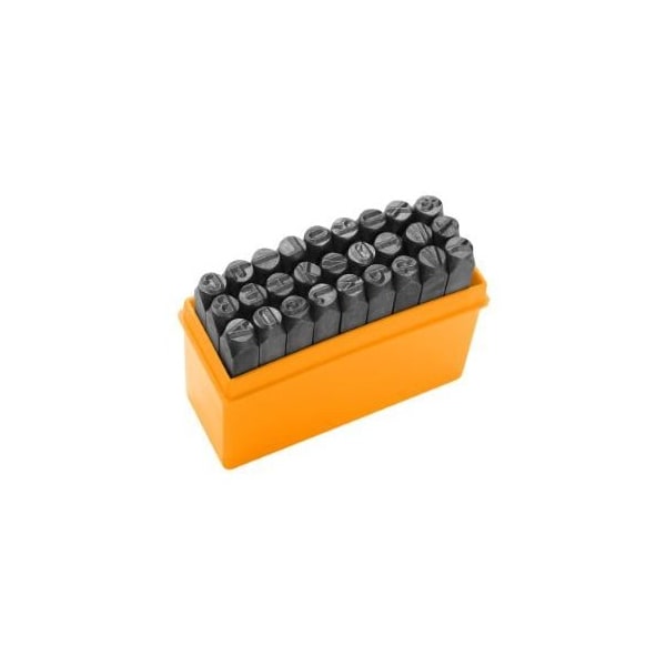 Tolsen 27Pc Letter Punch 0.23 Special Tool Steel, Hardened, Sandblasted Surface - 25104