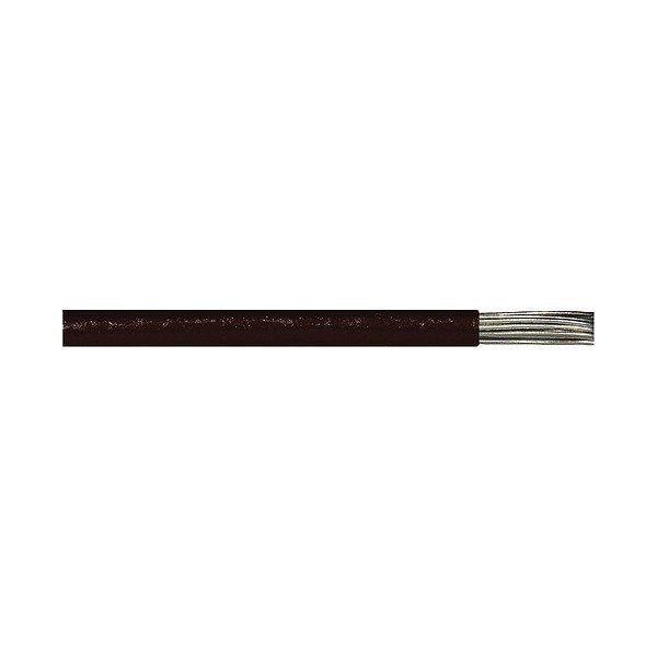 Cable de Plomo de Alto Voltaje y Alta Temperatura Zoro Select, 22AWG, Marrón, 10 pies - WXP-1180-22/19-1-10