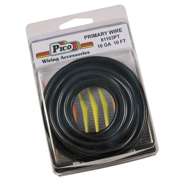 Accesorios de Cableado Pico Pico, Cable Primario, 10 AWG, Negro, Paquete de 10 - 81103PT