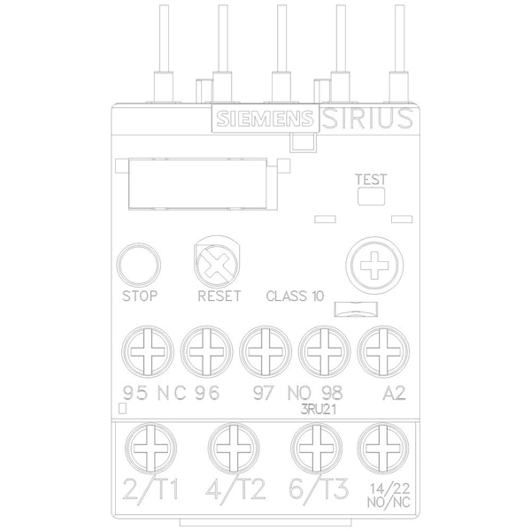Relevador de sobrecarga Siemens, 0.28 a 0.40A, 3P, Clase 10 - 3RU21160EB0