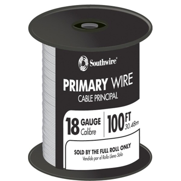 Cable de auto primario Powerhouse de 100 pies 18 calibre 16 hilos en blanco - PO336086