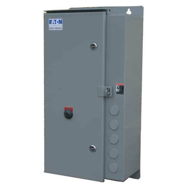 Arrancador magnético NEMA sin inversión de Eaton, clasificación NEMA 3R, 24V CA, 3 polos, 1NC/1NO - ECN0552TAA-R63/G