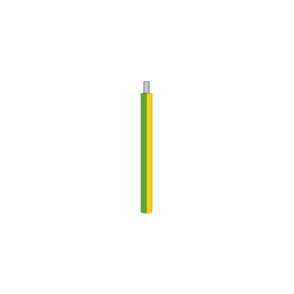Cable de plomo UL 1015 Calibre 10, 19 hebras, 105C, 600V, Cobre estañado, PVC, Verde/amarillo, Se vende por metro - 1015/10T19-24LASC