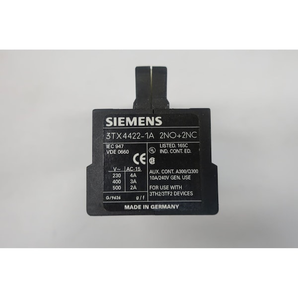 Contacto auxiliar para contactor, piezas y accesorios - 3TX4 422-1A