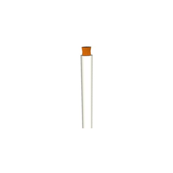 Cable de plomo AWG 8 Ascent, UL 1028, 133 hebras, 105C, 600V, cobre estañado, PVC, blanco, vendido por pie - 1028/08T133-9ASC