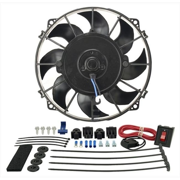 Derale DERALE 16508 8 In. Tornado Electric Puller Fan; Premium Mounting Kit - D65-16508