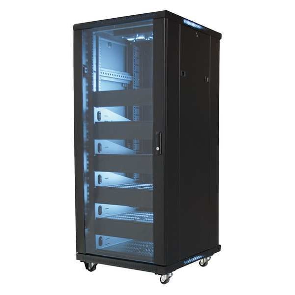 Video Mount Products 19" Equipment Rack Enclosure-27U with Shelves, Fans, Blanks - EREN-27