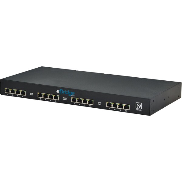 Altronix PoE Extender, 1-5/8" L x 19-1/8" W, Black - EBRIDGE1600PCRM