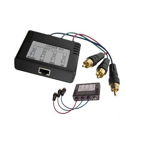 Gem By Triplett Component Balun, RCA RGB Plugs w/Pigtai - TRB-RGBPTA
