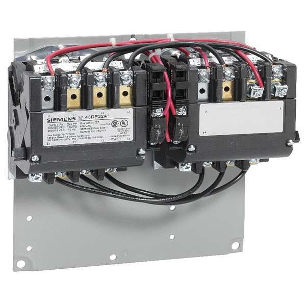 Contactador magnético de inversión Siemens de 120VAC, 3 polos y 27A NEMA 1 - 43DP32AF.