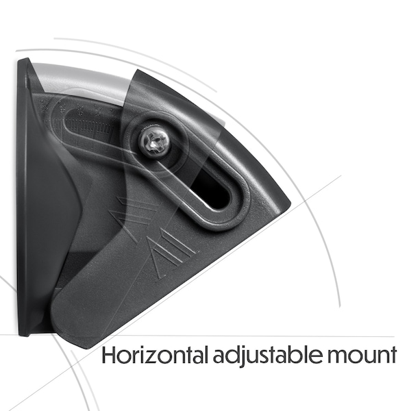 Wasserstein Doorbell Horizontal Adjustable Mount, for Google Nest Doorbell battery, Made for Google Nest - NestDB2HorMtBlkUSA