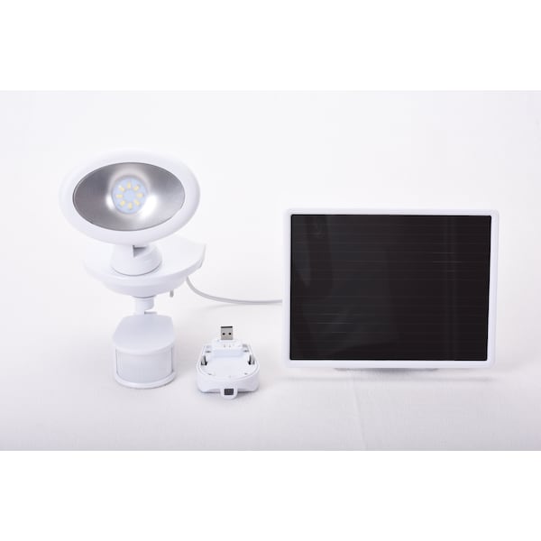 Maxsa Innovations Solar Security Video Camera and Spotlight - White - 44643-CAM-WH