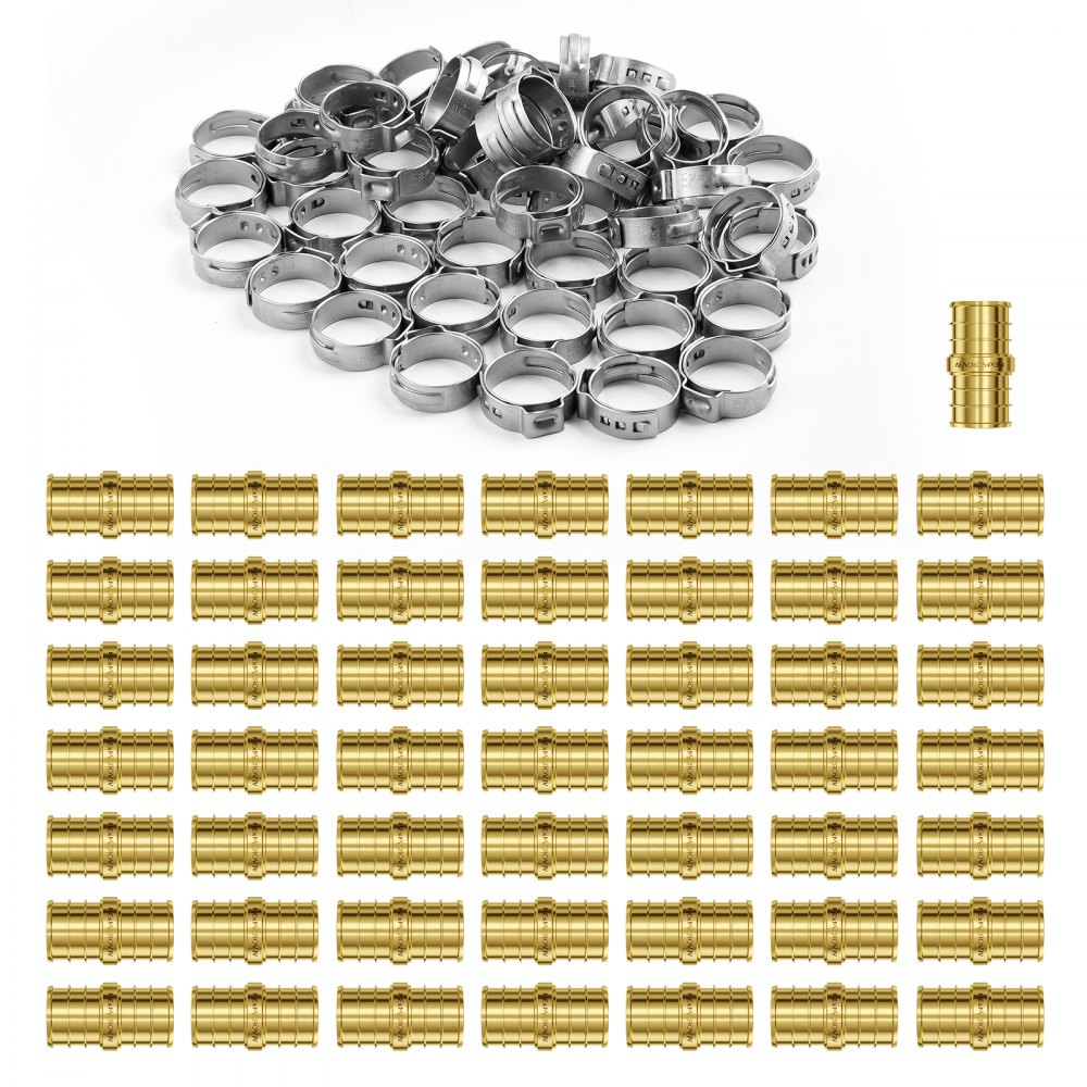 Pipe Fittings 3/4" 50PCS Brass Clamp-style Straight-Through for Air - KGSPEXGLJPJ5QHH0KV0