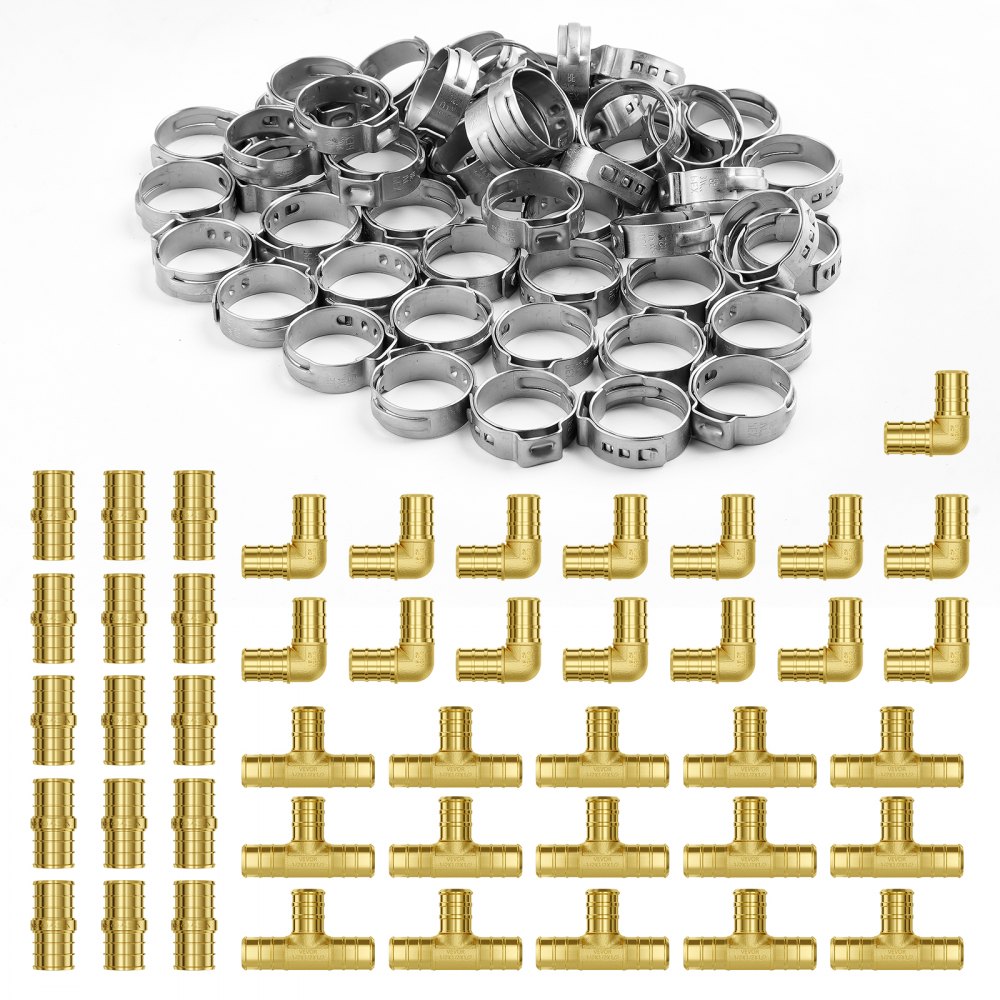 Pipe Fittings 3/4" 12PCS Brass Clamp-style 3/4 NPT for Air System - KGSPEXGLJPJ4BV6FNV0