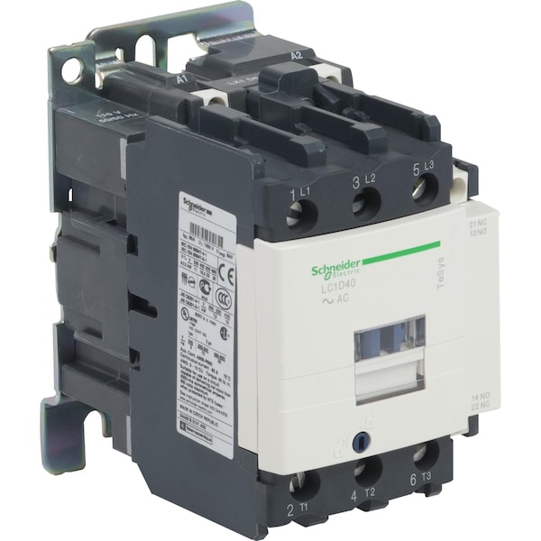 Contacto magnético IEC de Schneider Electric, 3 polos, 240 V CA, 40 A - LC1D40U7