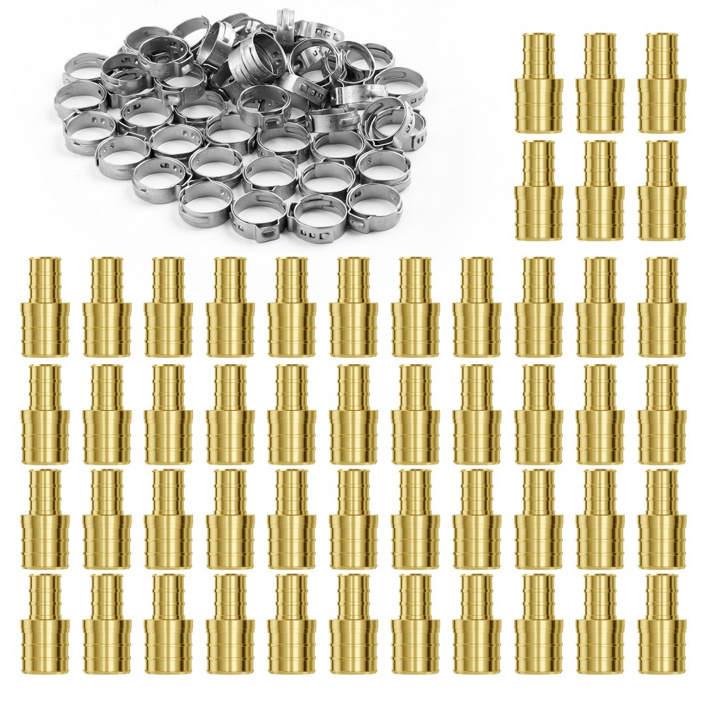 Pipe Fittings 1/2"-3/4" 50PCS Brass Clamp-style 1/2 NPT Internal Thread - KGSPEXGLJPJ5D5K9OV0