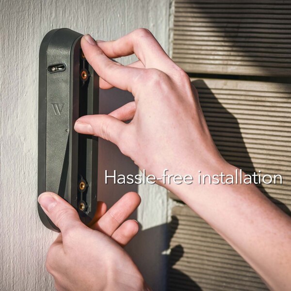 Wasserstein Doorbell Vertical Adjustable Mount, for Google Nest Doorbell Battery, Made for Google Nest - NestDB2VerMtBlkUSA