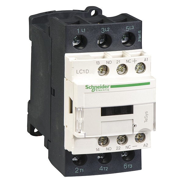 Contactor magnético IEC, 3 Polos, 12 V DC, 32 A - LC1D32JD de Schneider Electric.